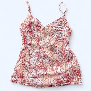 Fairy vibes butterfly print 100% cotton babydoll tank top